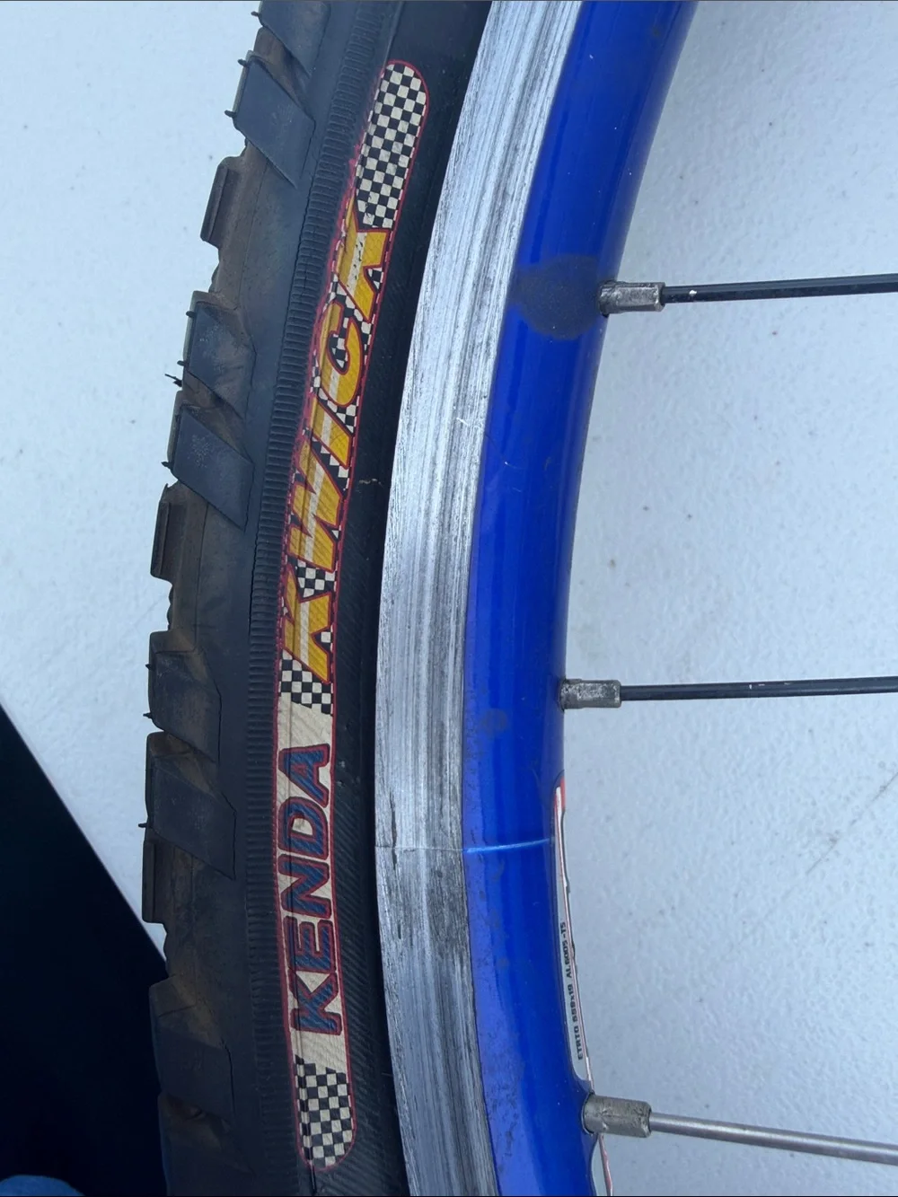 Matrix 750  Blue Bicycle Wheel with Cassette